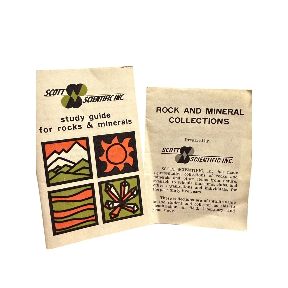 Vintage 1969 Scott Scientific Rock Mineral Collection Quake's Pikes Peak Geology